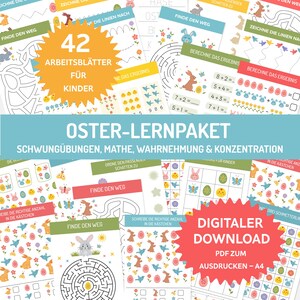 Oster-Aktivitäten für Kinder. Feinmotorik Übungen Kinder. Ostern Mathe Kita Vorlagen. Beschäftigung Rätsel. Druckvorlagen für Kinder Ostern.
