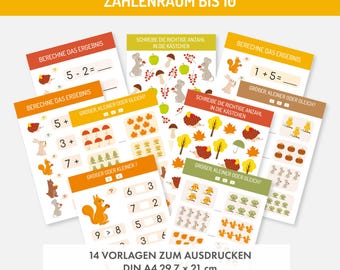 Hojas de trabajo para jardín de infantes. Aprende a contar números. Plantillas preescolares. Plantillas de guardería. Plantillas de hojas de aprendizaje para niños.  Cuaderno de ejercicios de matemáticas preescolar.