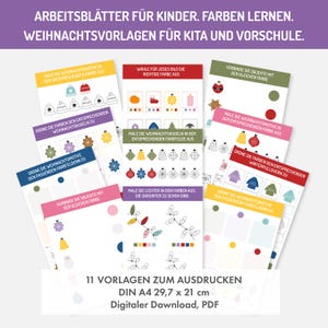 Jogos de aprendizagem de cores, jogos de classificação. Planilhas para o Natal na creche. modelos de creche. planilhas. Aprendendo cores. Modelos de Natal para pré-escola.
