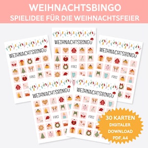 Weihnachtsbingo für Kinder. Bingo Weihnachten Deutsch. Weihnachtsspiel Druckvorlagen. Weihnachten Kita. Weihnachtsspiele Kinder. Bingokarten