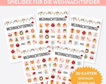 Christmas bingo for kids. Christmas bingo German. Christmas game printables. Christmas daycare. Christmas games for kids. Bingo cards