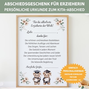 Cadeau d'adieu pour quitter la garderie.  Merci pour l'enseignante et la nounou. Cadeau pour éducateur avec cœur. Adieu la crèche maternelle