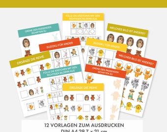 Perception exercises for daycare and preschool. Daycare templates. Preschool worksheets. Templates for teachers and educators. Preschool learning sheets for children.