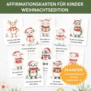 クリスマスプレゼントの子供たち。子供向けの毎日 24 枚のアファメーション カード。アファメーションの子供たち。クリスマスの子供たちへのギフトのアイデア。子どもたちにプレゼントを贈ります。
