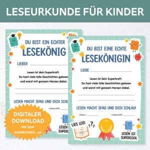 Certificat de lecture, certificat pour enfants - PDF. Certificat pour la lecture à voix haute et les concours de lecture. Motivation à la lecture. Certificat pour enfants. Certificat pour le bulletin scolaire.