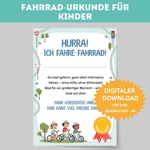 Patentino per bambini - Vado in bici! Premio per aver imparato ad andare in bici - PDF da stampare. Patentino per bambini.