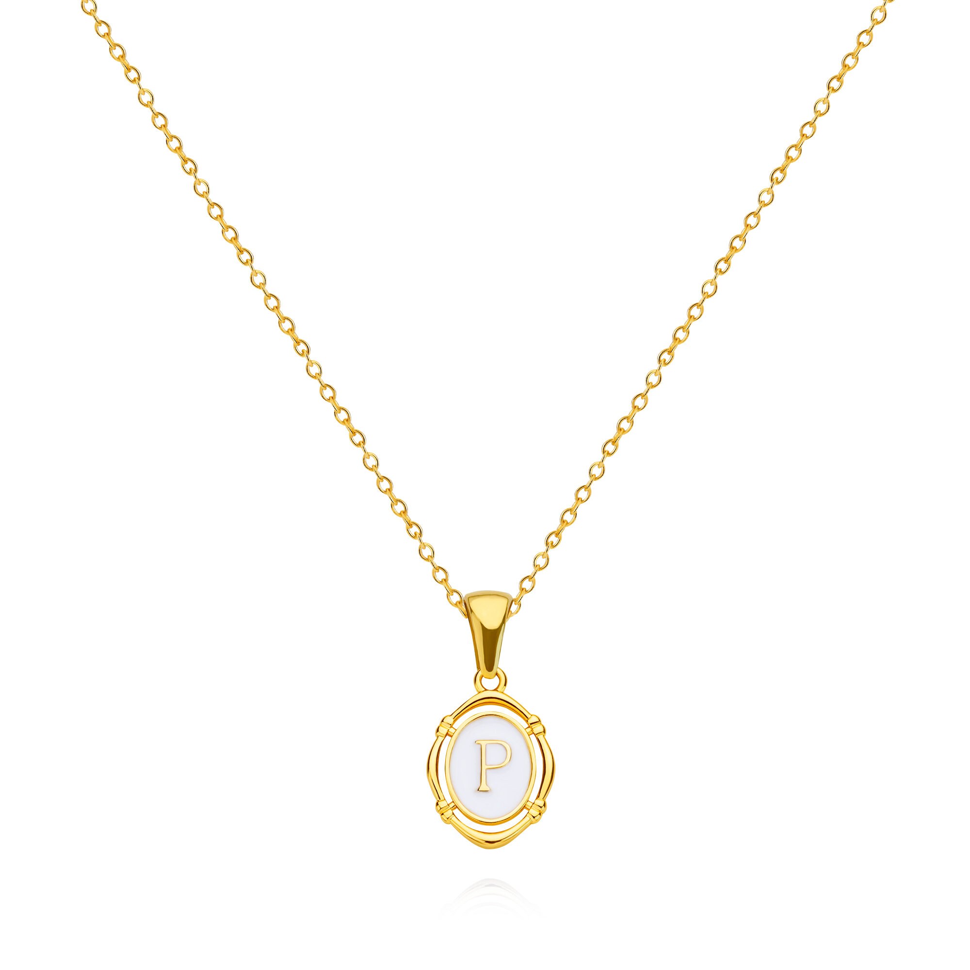 Initial Pendant Necklace by Caitlyn Minimalist • Gold Charm