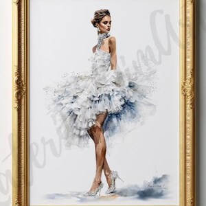 Corina | fashion illustration | watercolor art | fashion art | fashion art poster | fashion illustration print