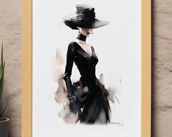 Catherine | Fashion Illustration Print | Fashion Art | Fashion Poster | vintage art