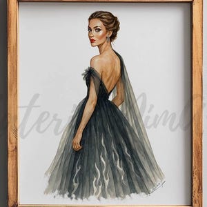 Nesta Archeron | watercolor portrait print | acotar | book character | booktok | fantasy art | bookish art | romantasy art