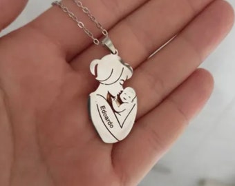 Custom Mother Son necklace, Custom Mother Daughter Necklace, Custom Necklace, Necklace, Personalized Necklace, Necklace Gift