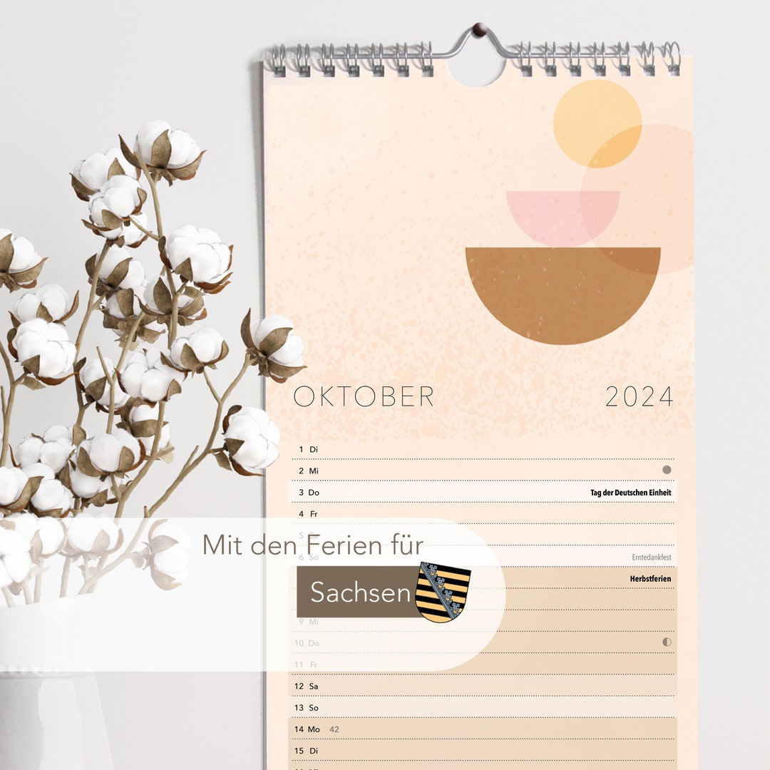 Saxony Holiday Calendar and Family Planner 2024 Etsy