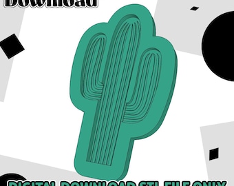 Stripey Cactus | Embosser / Debosser Stamp and Cutter STL File