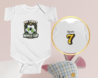 Personalisierte Baby-WM Body | Personalisiertes Fußball Outfit