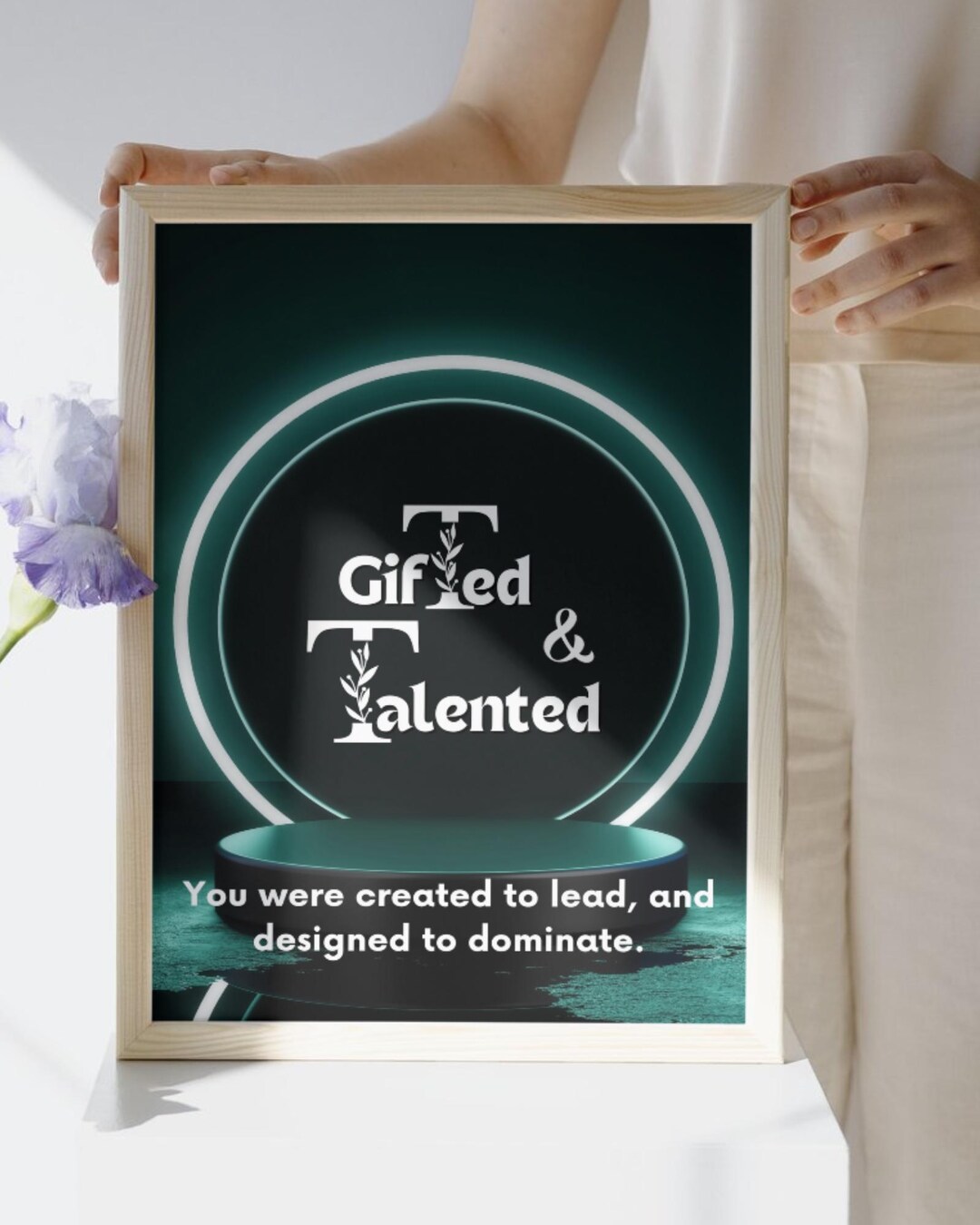 Motivational Poster for Kids, Gifted and Talented Printable Wall Art ...