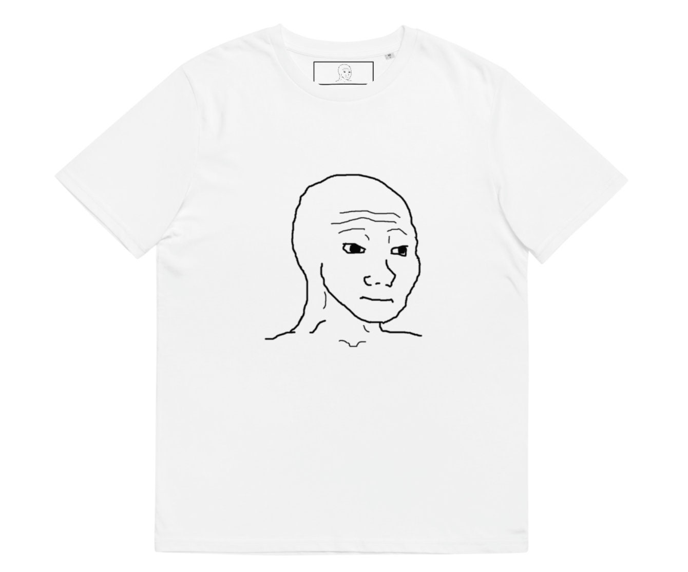 Wojak Feels Guy Giga Chad Meme Crew Neck Cotton Women's T-Shirt