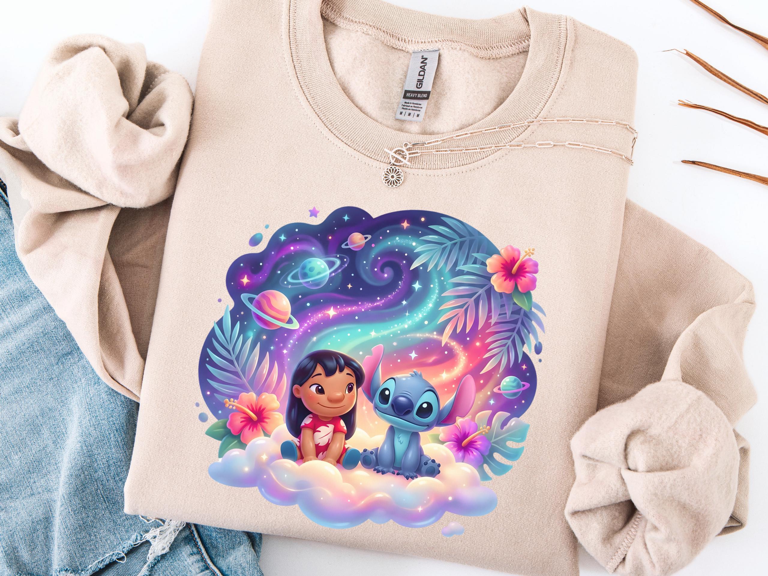 Stitch and Lilo Galaxy PNG : Cloud Friendship Cartoon Clipart Design ...