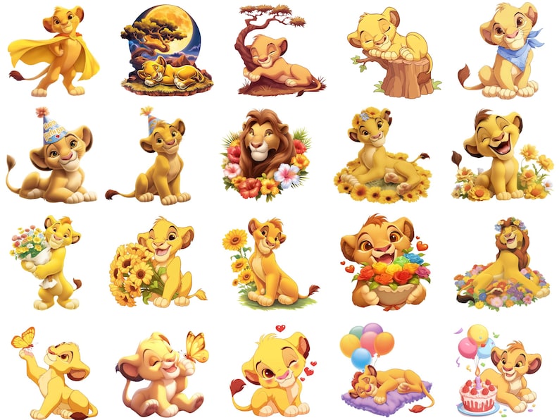 Puede incluir: Un conjunto de 20 pegatinas de le&oacute;n de dibujos animados coloridos que presentan varias poses y expresiones. Los leones se representan en una variedad de entornos, que incluyen una jungla, una sabana y un bosque. Las pegatinas son perfectas para agregar un toque de fantas&iacute;a a cualquier proyecto.