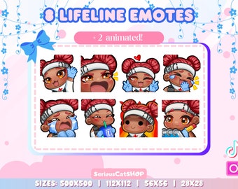 Pacchetto 8 emote Lifeline, 2 ANIMATE, Apex Legends / Twitch Discord YouTube / GIF per il download istantaneo per gli streamer