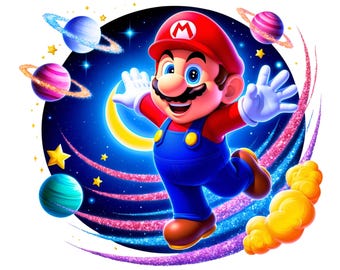 Super Mario Galaxy Planets PNG Clipart: Commercial Use (Digital Download)