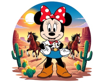 Minnie Cowgirl PNG Clipart: Western Design (Digital Download)