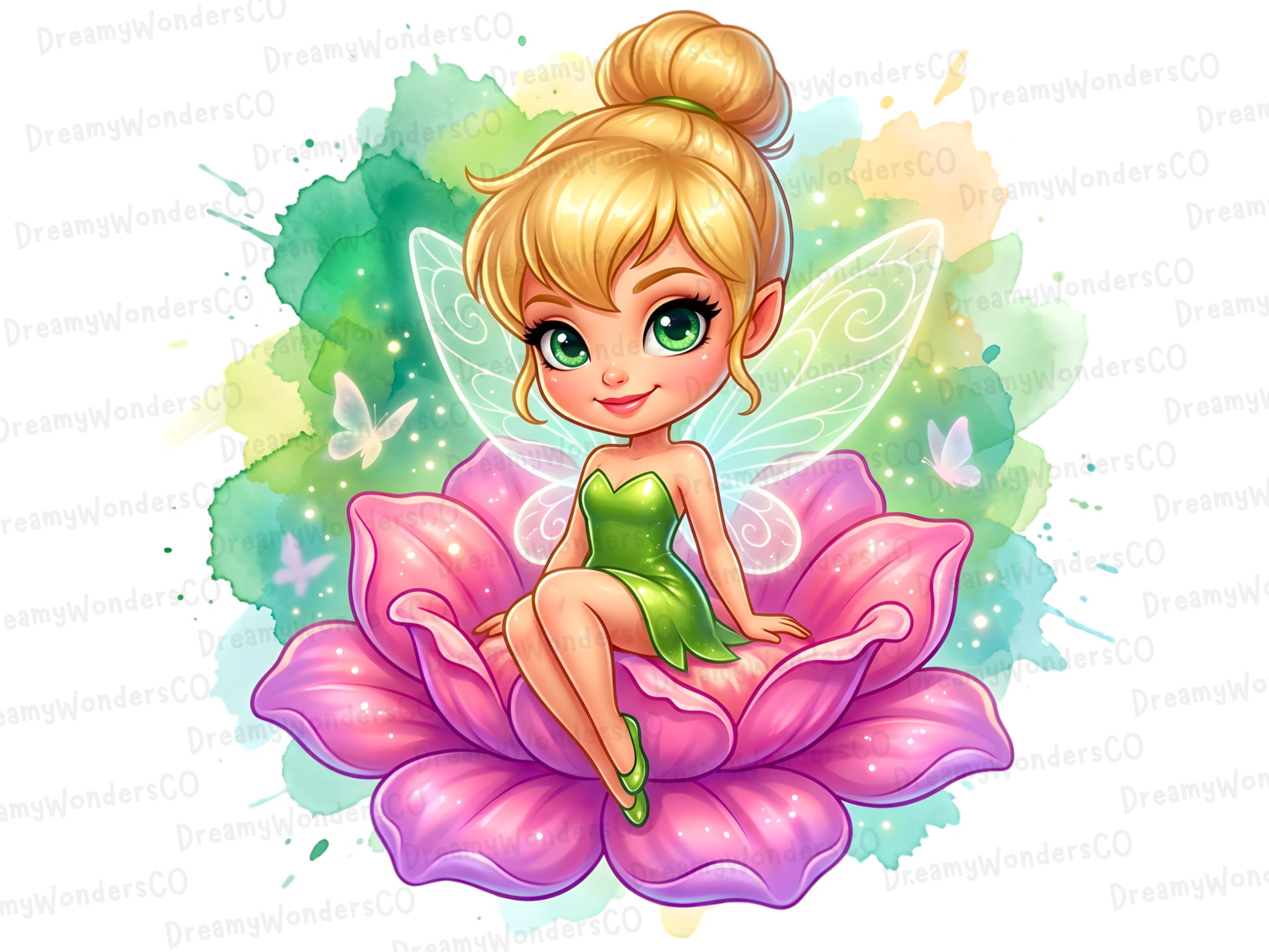 Fairy Watercolor Splash PNG Flower Fantasy Clipart Digital Design ...