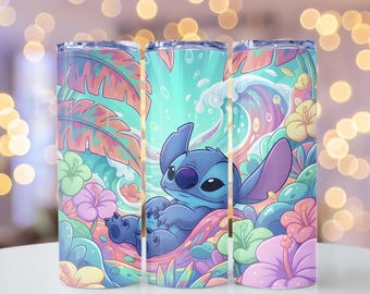 Szklanka Stitch Tropical Dream o pojemności 20 uncji (obrazek PNG) (do użytku komercyjnego)
