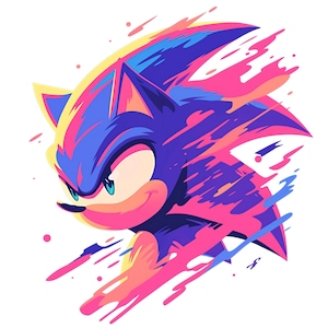 Digital Sonic PNG & SVG T-shirt Design Clipart -commercial use, instant download ,cricut, sublimation, t shirt, mug, bag, colorful