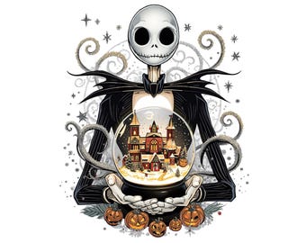 Christmas Jack Skellington Gothic PNG-afbeelding: commercieel gebruik (digitale download)