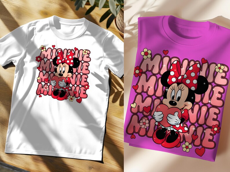 Mini Mouse Funky Minnie Funky Pink PNG Design Clipart: Commercial Use (digital Download ...
