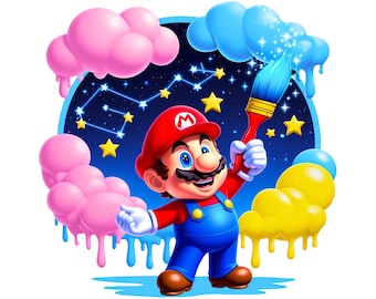Super Mario Galaxy Painter Clipart: PNG- och SVG-design (kommersiellt bruk)
