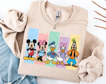 Mickey en vrienden kleurrijke rasters png-ontwerp clipart (commercieel gebruik)