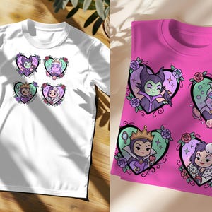 Villains Cartoon Frames Collage PNG – Dark Fantasy Design (Digital Download) image 4