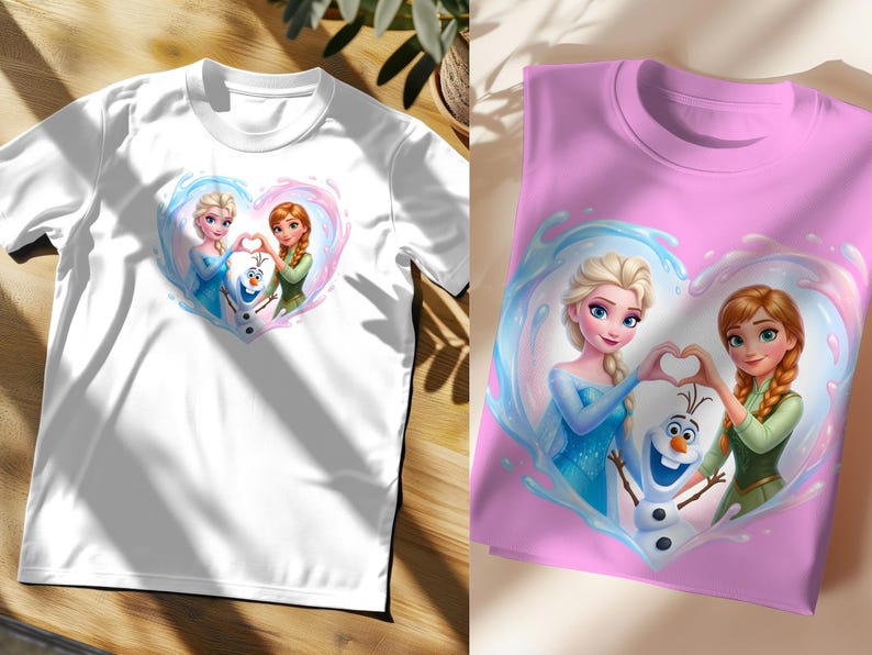 Elsa Anna and Olaf Heart Paint Splash PNG – Winter Love Design Clipart ...