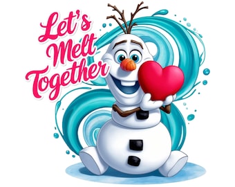 Funny Olaf Summer Png Bundle, Tropical Drink Snowman Clipart