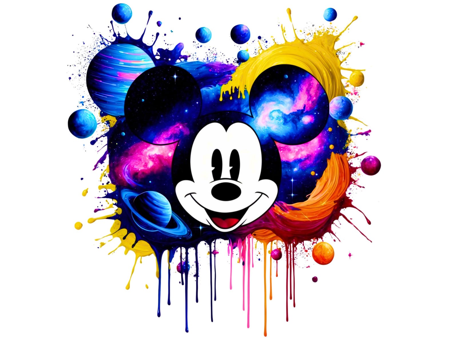 Mickey Mouse Galaxy Splash PNG: Commercial Use Clipart (digital ...