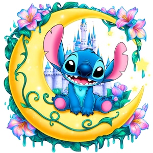 Stygn på månblommor PNG SVG Clipart: Kommersiellt bruk (digital nedladdning)