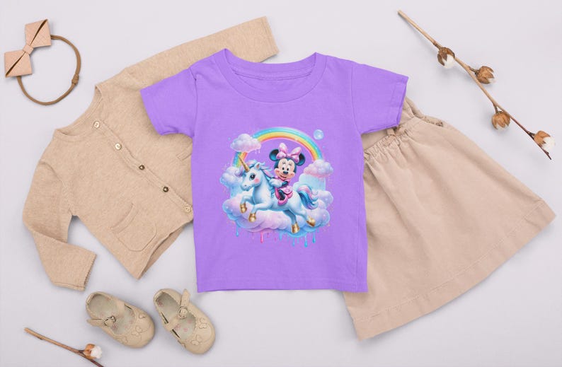Minnie Mouse Riding Unicorn Clipart: PNG & SVG, Commercial Use (digital ...