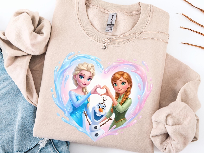 Elsa Anna and Olaf Heart Paint Splash PNG – Winter Love Design Clipart ...