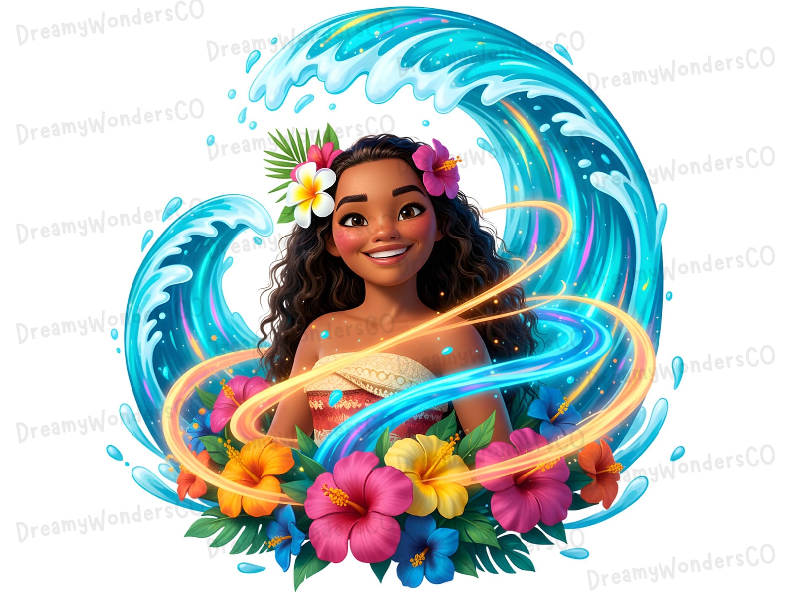 princess-moana-ocean-flowers-splash-clipart-png-digital-design