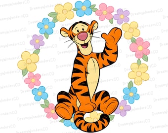 Winnie Pooh Tiger PNG Design Clipart: Kommersiellt bruk (digital nedladdning)