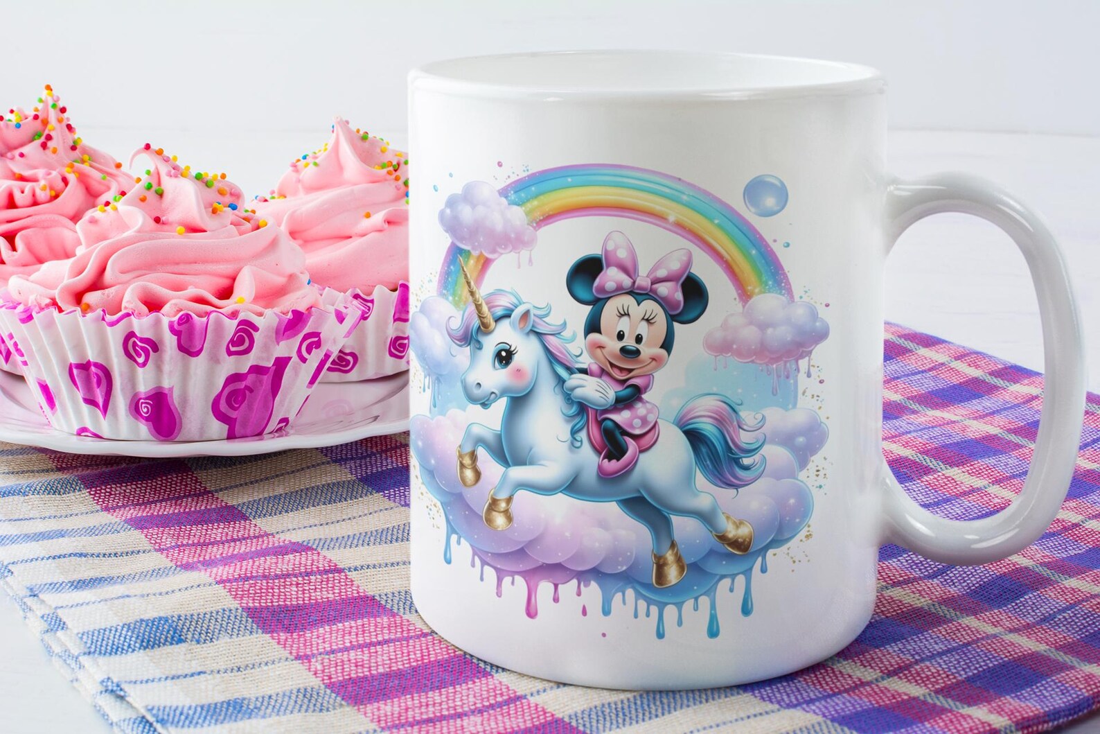 Minnie Mouse Riding Unicorn Clipart: PNG & SVG, Commercial Use (digital ...