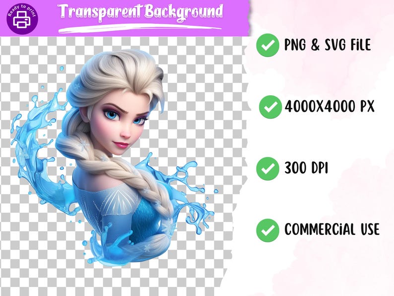 Elsa Princess Graphics Princess Elsa Frozen Clipart: PNG & SVG Design (commercial Use) - Etsy ...