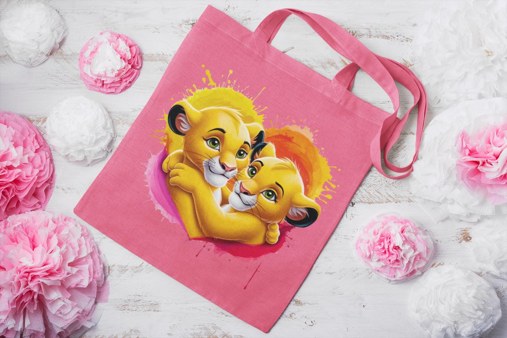 Little Simba and Nala Love Clipart: Valentine's Day PNG SVG Design ...