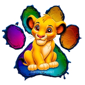 Simba Lion King Clipart: PNG & SVG Design, Commercial Use (Digital Download)