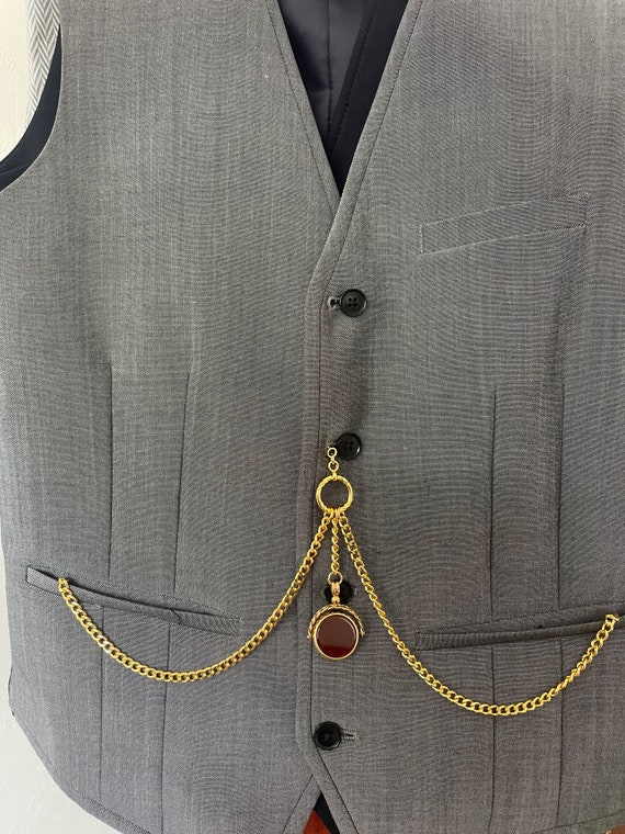 Double albert vest chain deals