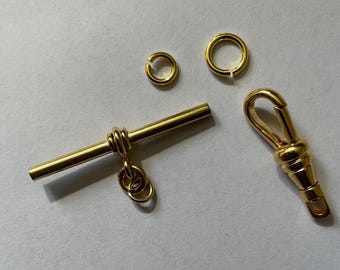Set aus hochwertigen vergoldeten 30mm Kugeln Taschenuhr Kettenanhänger