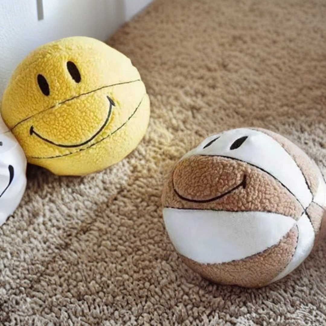 Smiley Face Plush Ball Toy Basketball Pillow A Darling Etsy
