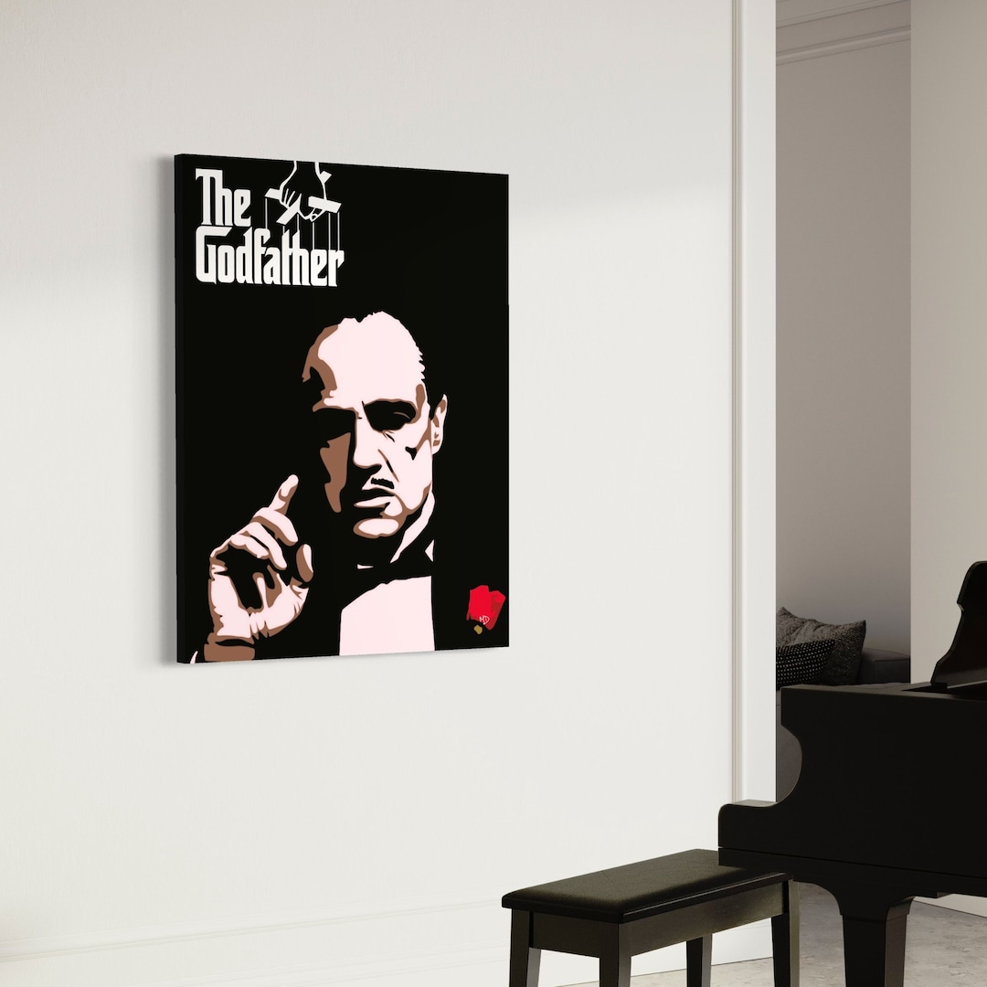 The Godfather Wall Art Painting Poster the Godfather Print Etsy