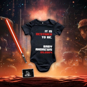 Galaxy Wars Pregnancy Announcement Digital, Editable Space War Baby Announcement, Space Star Baby Reveal, Rainbow or IVF Baby Announcement